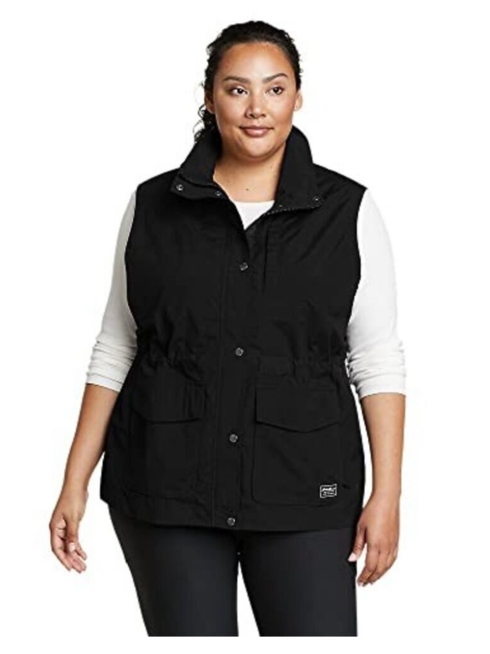NWT Eddie Bauer Women's Black Lightweight Trekker Vest Size 3X